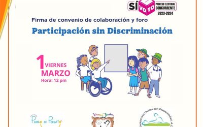 Invitación para asistir al foro “Participación sin discriminación”