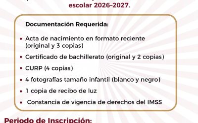 ¡Atención, aspirantes de nuevo ingreso!