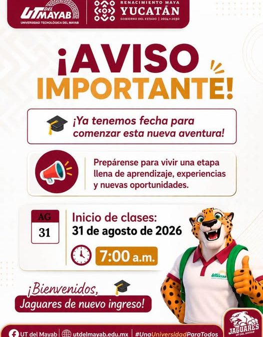 ¡ATENCIÓN, JAGUARES DE NUEVO INGRESO!
